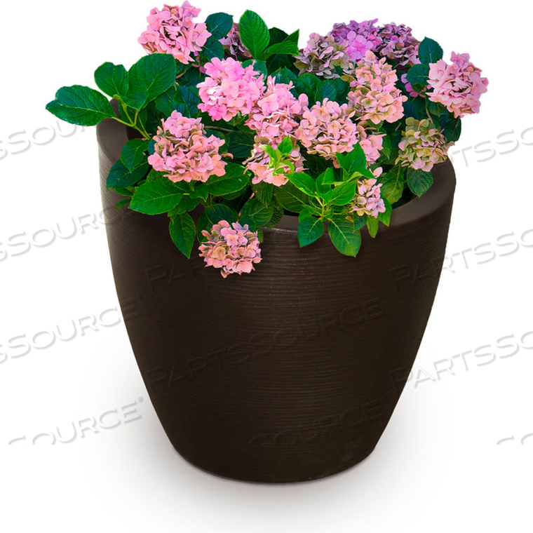 MODESTO 20" ROUND PLANTER, ESPRESSO by Mayne Mail Post Inc MODESTO 20" ROUND PLANTER, ESPRESSO by Mayne Mail Post Inc