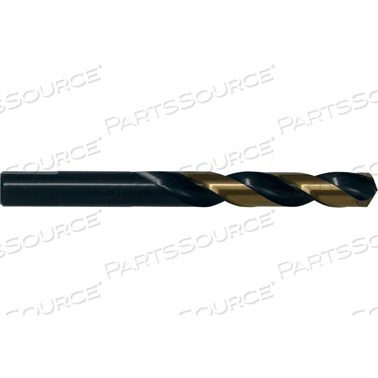 1875R 17/64 HSS H.D.BLACK & GOLD 135 SPLIT POINT 3-FLATTED SHANK MECHANICS LENGTH DRILL by Cle-Line 1875R 17/64 HSS H.D.BLACK & GOLD 135 SPLIT POINT 3-FLATTED SHANK MECHANICS LENGTH DRILL by Cle-Line