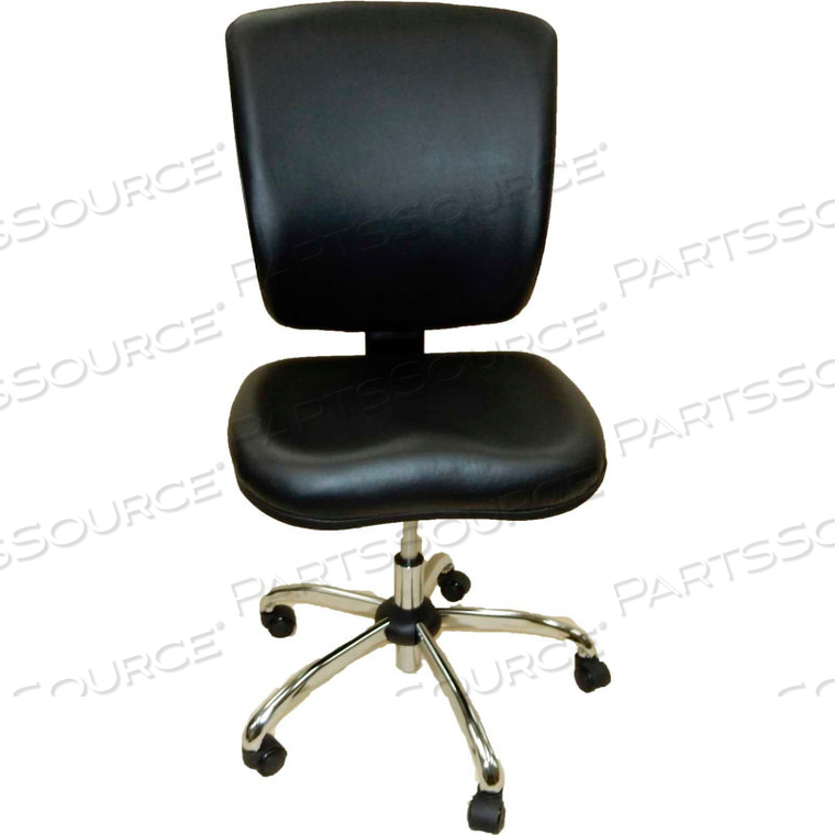 SHOPSOL DENTAL LAB CHAIR WITH VINYL SEAT AND BACKREST, BLACK by LDS Industries LLC SHOPSOL DENTAL LAB CHAIR WITH VINYL SEAT AND BACKREST, BLACK by LDS Industries LLC