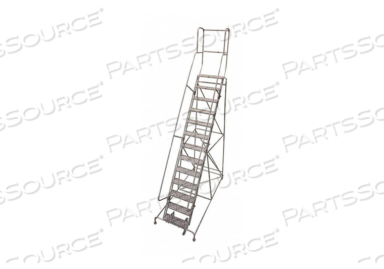 ROLLING LADDER STEEL 172IN. H. GRAY by Cotterman