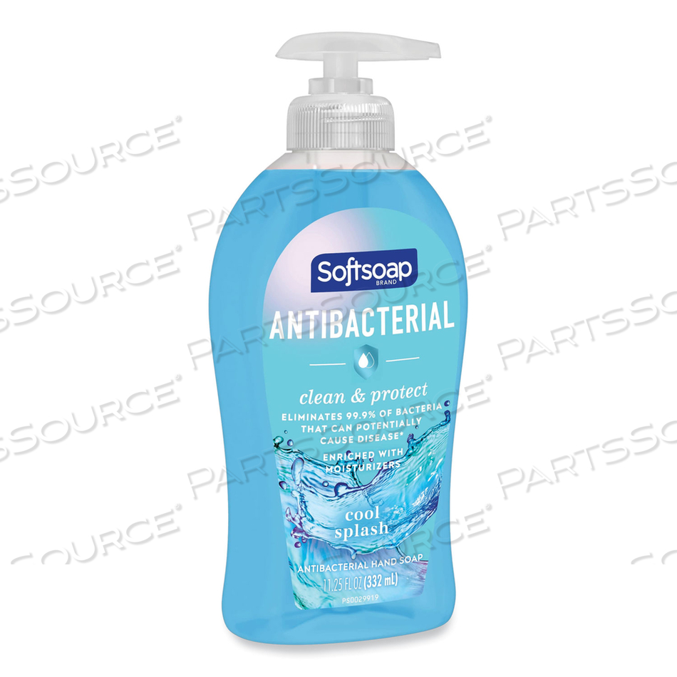 ANTIBACTERIAL HAND SOAP, COOL SPLASH, 11.25 OZ PUMP BOTTLE, 6/CARTON 