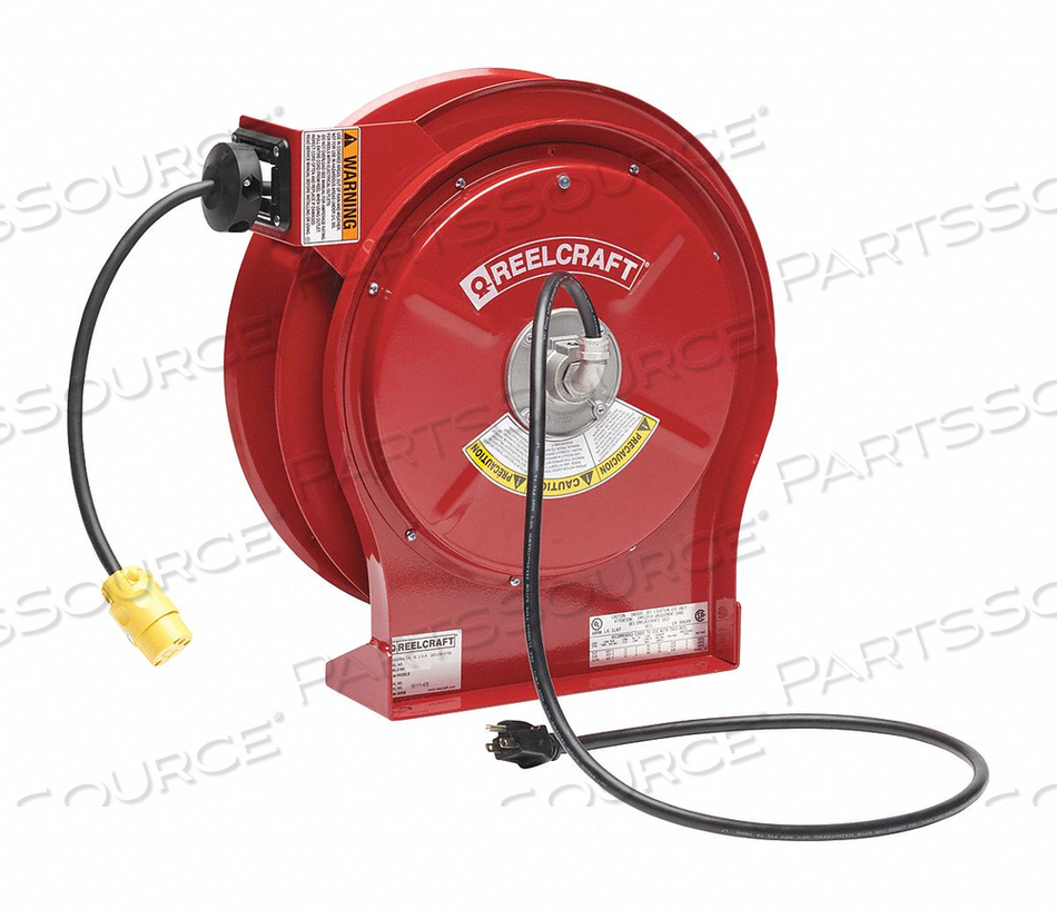 L 5550 123 3 Reelcraft CORD REEL ONE OUTLET 50FT 12 AWG/3 COND