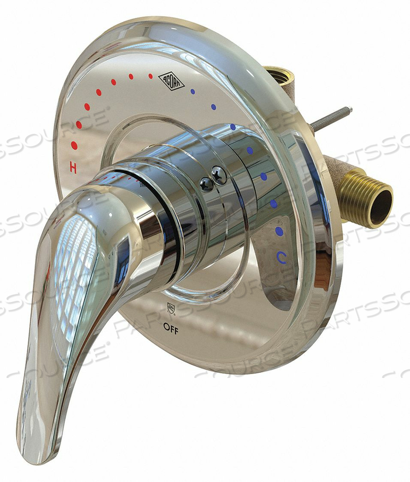 THERMOSTATIC MIXING VALVE BRASS 5-1/8 H by Acorn Engineering Company THERMOSTATIC MIXING VALVE BRASS 5-1/8 H by Acorn Engineering Company