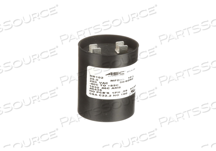 CAP, 25.0UF, 10%, 250VAC, MOTOR 