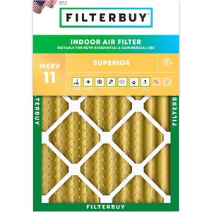PLEATED HVAC FURNACE AIR FILTER, MERV 11, 19.5X22X4, PACKAGE OF 1 by Filterbuy, Inc. PLEATED HVAC FURNACE AIR FILTER, MERV 11, 19.5X22X4, PACKAGE OF 1 by Filterbuy, Inc.