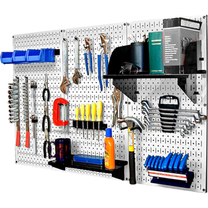 PEGBOARD STANDARD TOOL STORAGE KIT, WHITE/BLACK, 48" X 32" X 9" by Wall Control Pegboard PEGBOARD STANDARD TOOL STORAGE KIT, WHITE/BLACK, 48" X 32" X 9" by Wall Control Pegboard