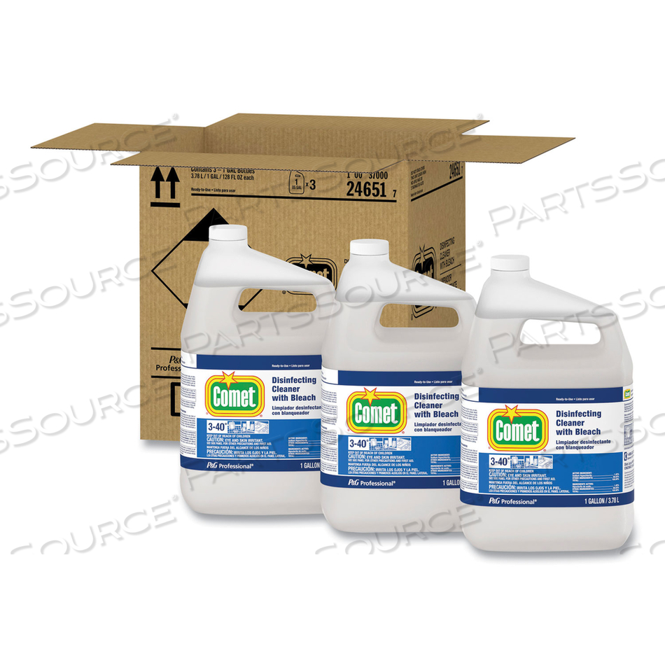 DISINFECTING CLEANER W/BLEACH, 1 GAL BOTTLE by Comet DISINFECTING CLEANER W/BLEACH, 1 GAL BOTTLE by Comet