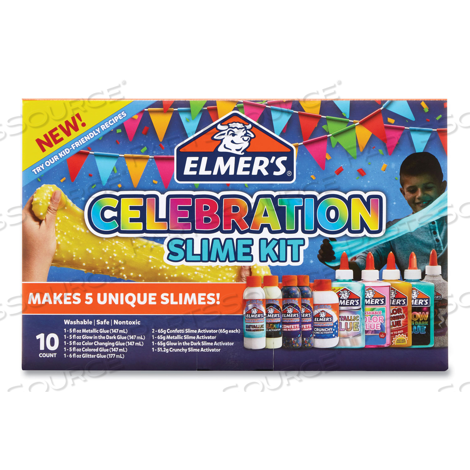 SLIME CELEBRATION KIT, 36.97 OZ, ASSORTED COLORS SLIME CELEBRATION KIT, 36.97 OZ, ASSORTED COLORS