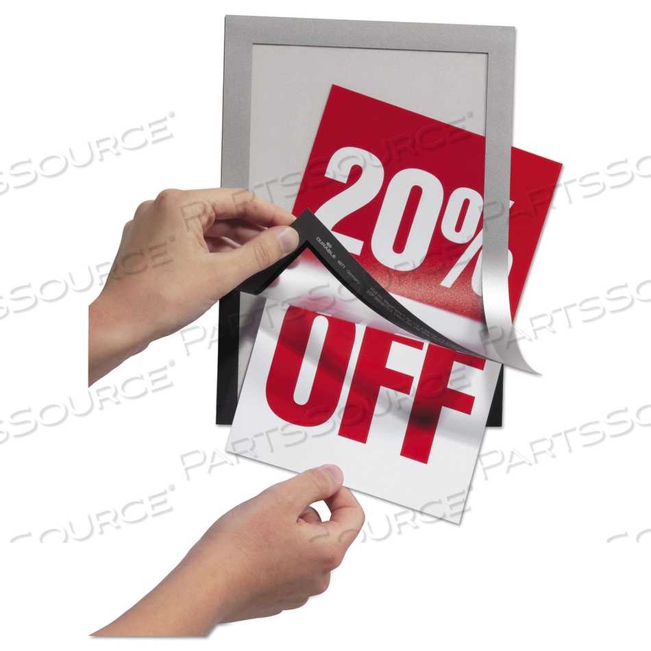 DURAFRAME SIGN HOLDER, 5.5 X 8.5, SILVER by Durable