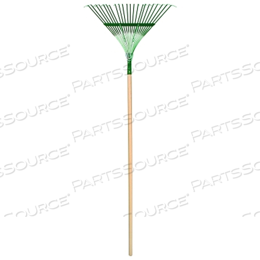 LEAF RAKE, 22 IN STEEL BLADE, 48 IN HARDWOOD HANDLE by Union Tools
