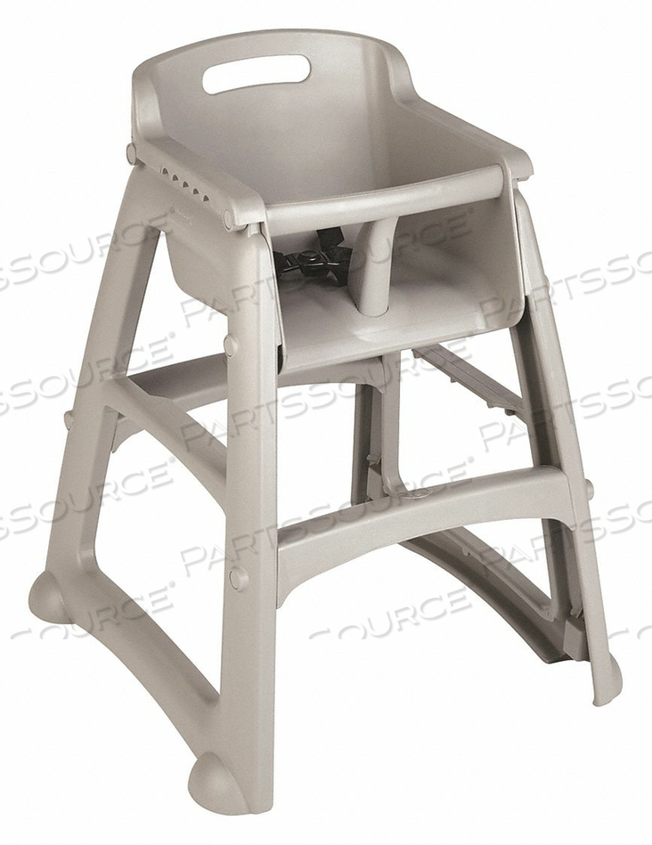 STACKABLE HIGH CHAIR W/STRAP PLATINUM by Rubbermaid Medical Division