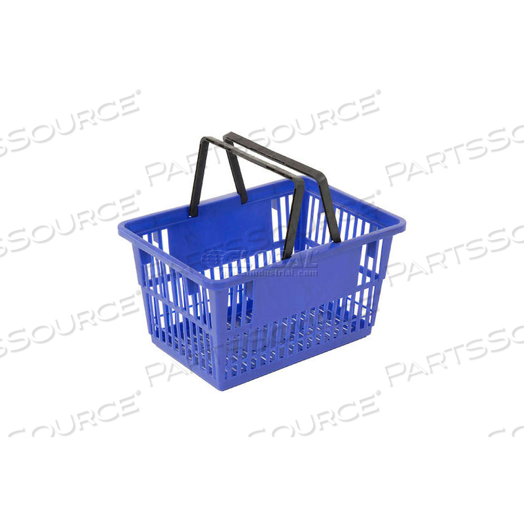 STANDARD PLASTIC SHOPPING BASKET WITH PLASTIC HANDLE 20 LITER 17"L X 12"W X 9"H BLUE by Good L Corporation STANDARD PLASTIC SHOPPING BASKET WITH PLASTIC HANDLE 20 LITER 17"L X 12"W X 9"H BLUE by Good L Corporation