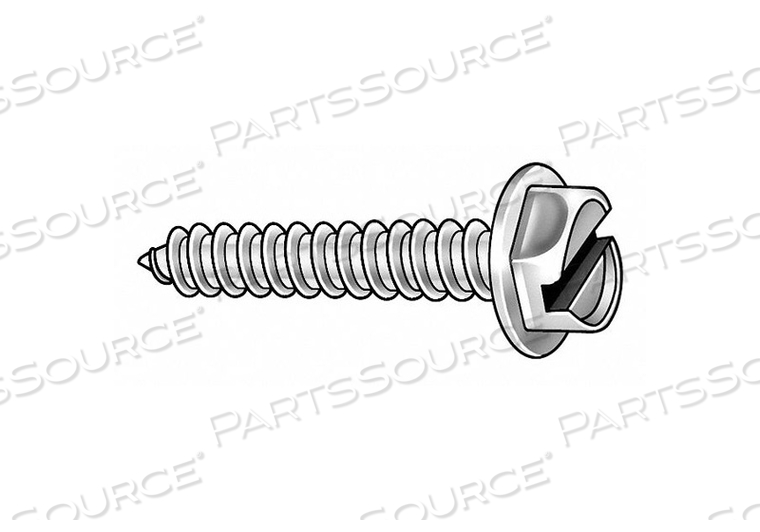 TAPPING SHEET METAL SCREW, 1/4" SIZE, 2 IN LG, 18-8 STAINLESS STEEL, PLAIN, HEX WASHER, AB by Fabory TAPPING SHEET METAL SCREW, 1/4" SIZE, 2 IN LG, 18-8 STAINLESS STEEL, PLAIN, HEX WASHER, AB by Fabory