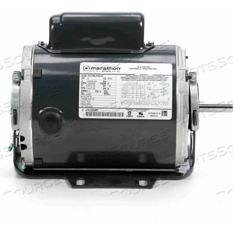 GENERAL PURPOSE SINGLE PHASE ODP MOTOR, 1/3 HP, 1725 RPM, 115/208-230V, ODP by Marathon Motors