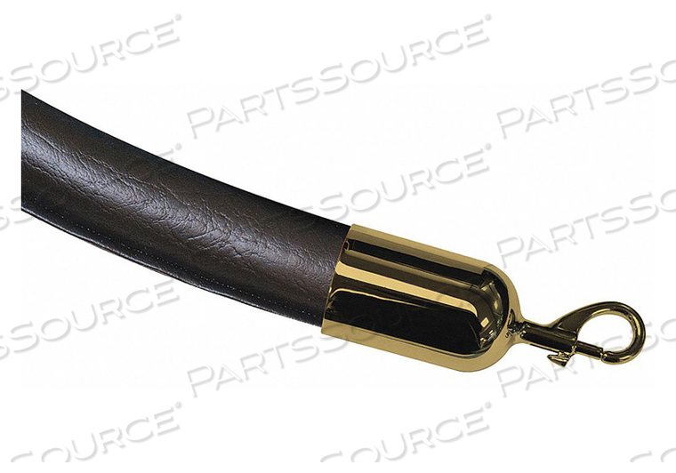 BARRIER ROPE BLK POLISHED BRASS SNAP END by Lawrence Metal BARRIER ROPE BLK POLISHED BRASS SNAP END by Lawrence Metal
