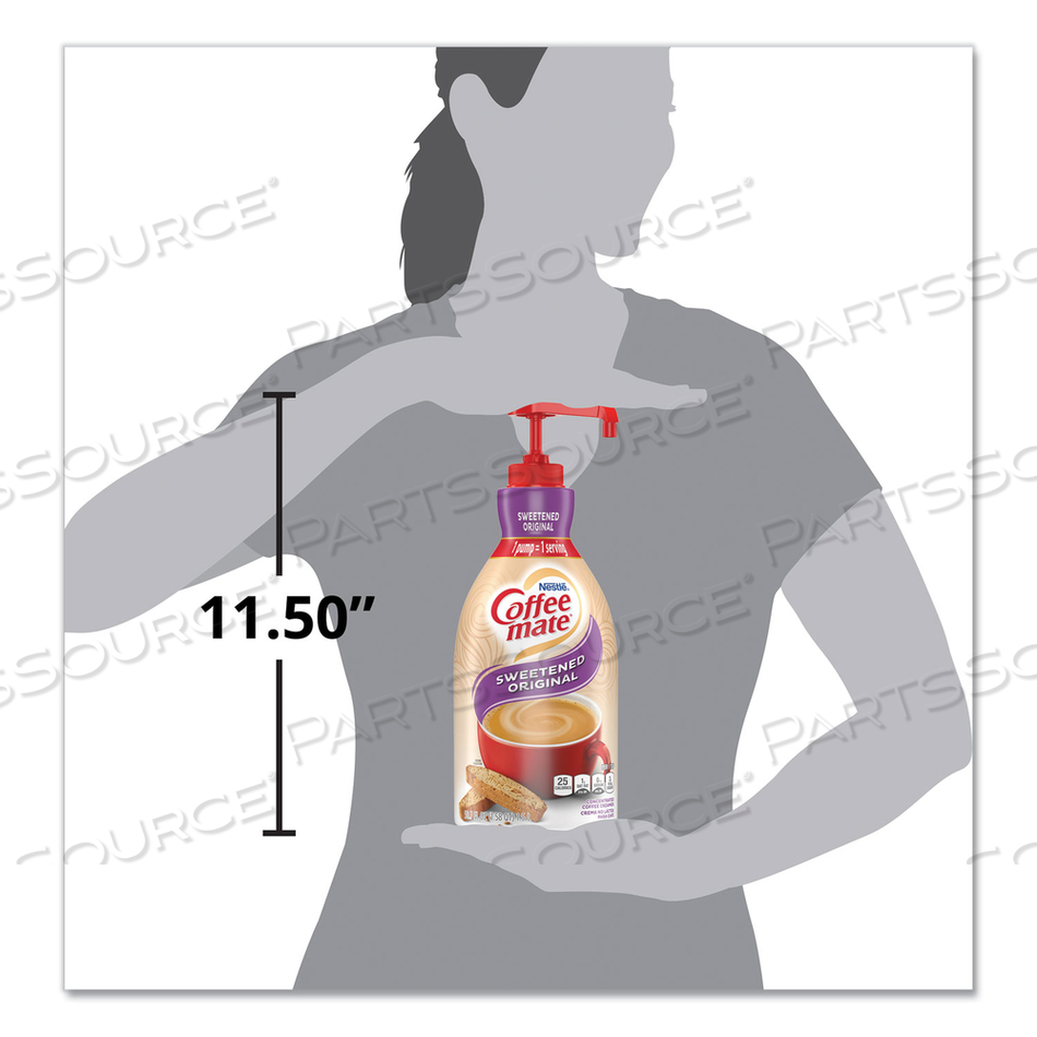 LIQUID COFFEE CREAMER, SWEETENED ORIGINAL, 1.5 LITER PUMP BOTTLE by Coffee-Mate