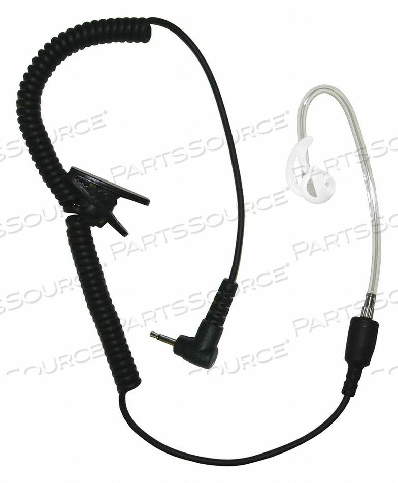SHORT TUBE LISTEN ONLY EARPIECE BLACK by Earphone Connection SHORT TUBE LISTEN ONLY EARPIECE BLACK by Earphone Connection