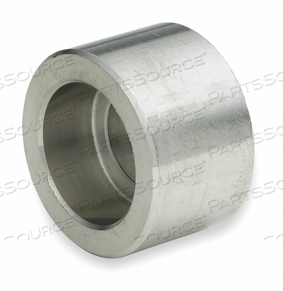 HALF COUPLING, 304 STAINLESS STEEL, 1/4 IN X 1/4 IN FITTING PIPE SIZE, FEMALE X FEMALE, CLASS 3000 by Smith-Cooper