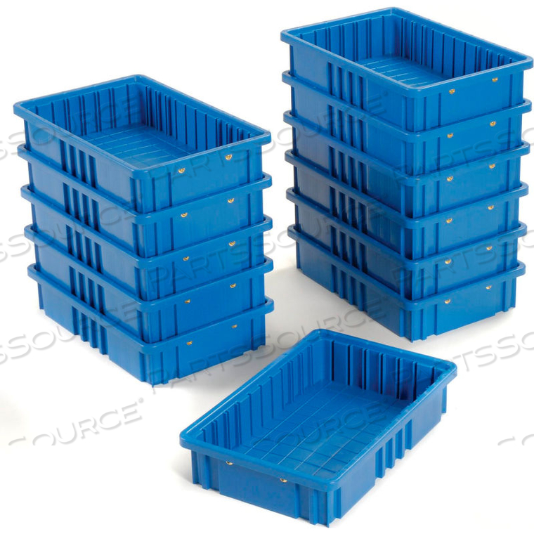 GLOBAL INDUSTRIAL PLASTIC DIVIDABLE GRID CONTAINER DG92035,16-1/2"L X 10-7/8"W X 3-1/2"H, BLUE by Quantum Storage Systems GLOBAL INDUSTRIAL PLASTIC DIVIDABLE GRID CONTAINER DG92035,16-1/2"L X 10-7/8"W X 3-1/2"H, BLUE by Quantum Storage Systems