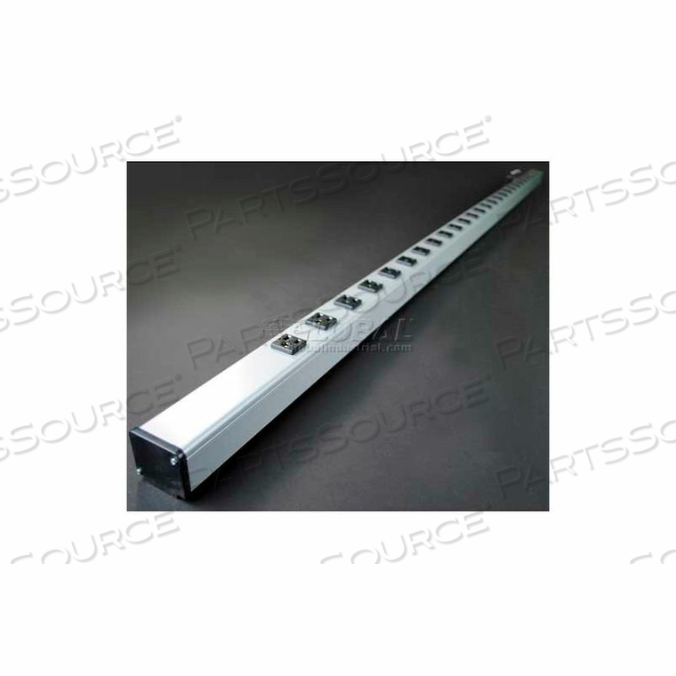 UL2063BD MULTI-OUTLET POWER UNIT, 125V, 15A, 72"L, 24 OUTLETS, 15' CORD by Wiremold