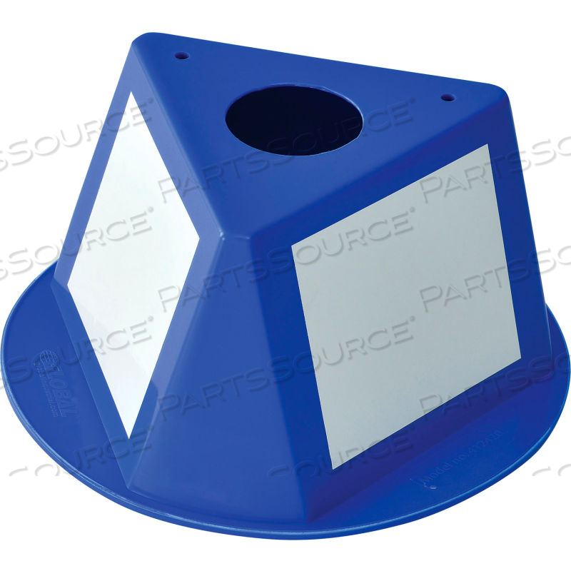 INVENTORY CONTROL CONE WITH DRY ERASE DECALS - BLUE by Approved Vendor