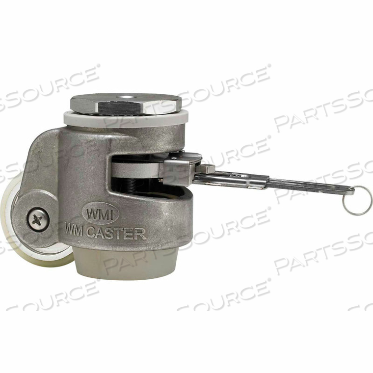 STAINLESS STEEL LEVELING CASTER 550 LB. CAPACITY - SWIVEL STEM MOUNT 