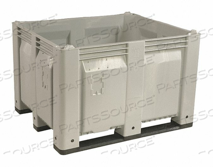 PALLET CONTAINER SOLID WALL 48X40X31 LONG SIDE RUNNERS GRAY 1500 LB CAPACITY by Decade Products PALLET CONTAINER SOLID WALL 48X40X31 LONG SIDE RUNNERS GRAY 1500 LB CAPACITY by Decade Products