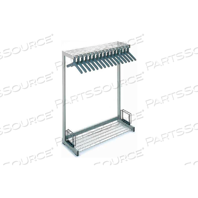 48"W FLOOR RACK WITH 16 HANGERS - GRAY by Magnuson Group 48"W FLOOR RACK WITH 16 HANGERS - GRAY by Magnuson Group