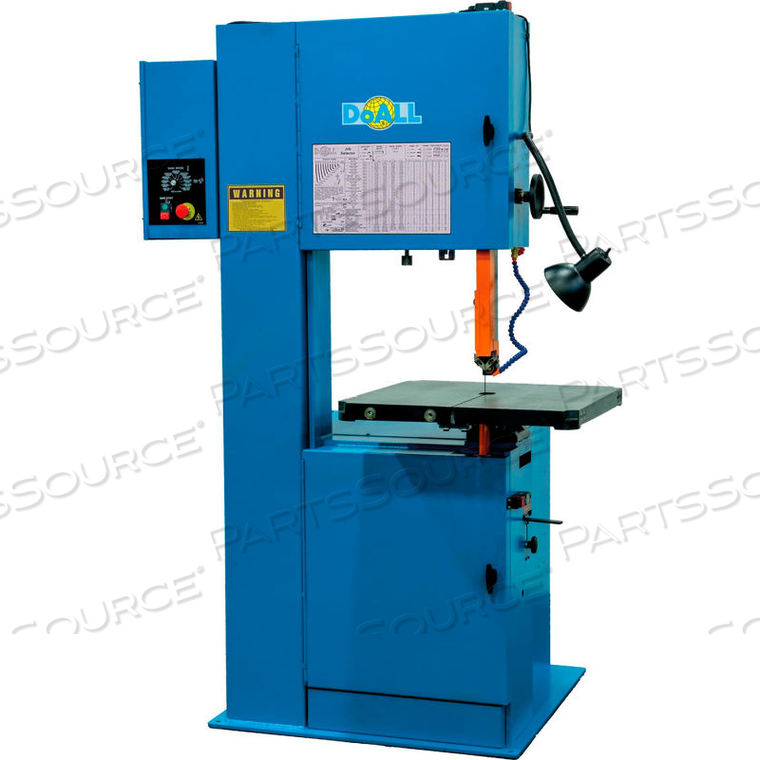 VERTICAL CONTOUR BAND SAW, 20" X 13" CUTTING CAPACITY, 230V, 2 HP, 3-PH. by Doall Sawing Products