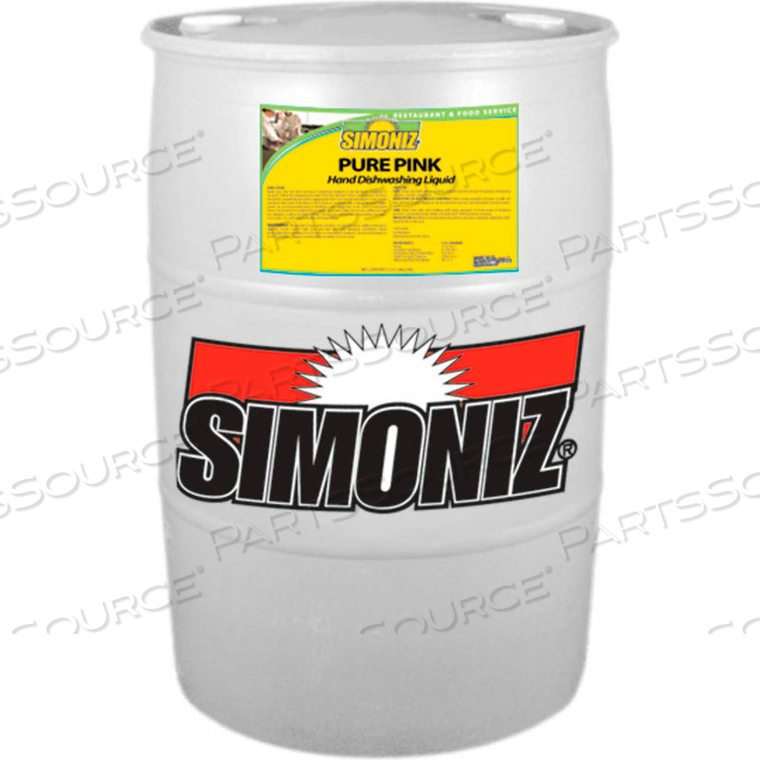 MANUAL PURE PINK DISH DETERGENT LIQUID, PLEASANT, 55 GALLON DRUM by Simoniz USA