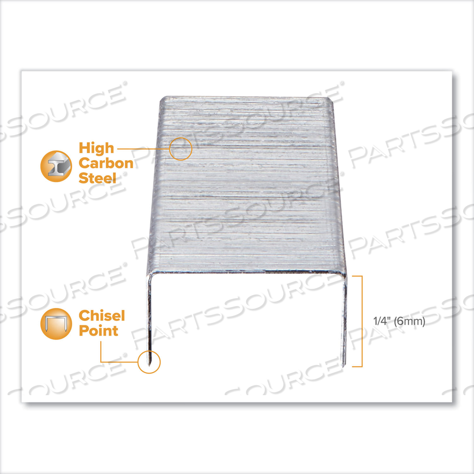 STANDARD STAPLES, 0.25" LEG, 0.5" CROWN, STEEL by Bostitch