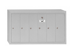 VERTICAL MAILBOX 6 DOORS ALUM by Salsbury Industries