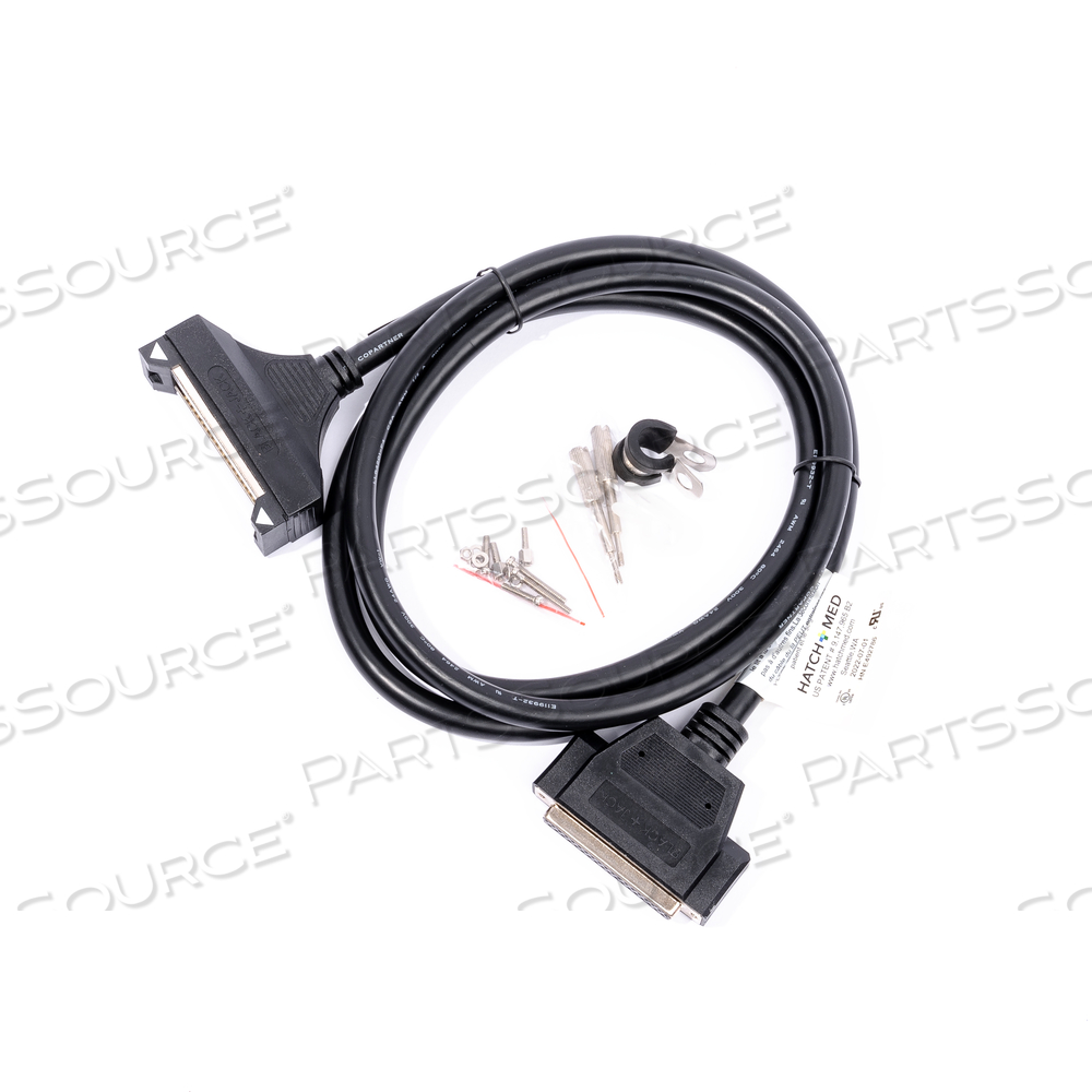 MAGNETIC CABLE, BLACK, JACK 37-PIN MALE BRICK, 37-PIN MAGNETIC FEMALE TO 37-PIN CONVENTIONAL FEMALE by HatchMed