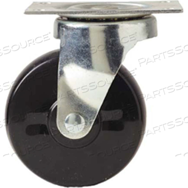 POLYOLEFIN SWIVEL CASTER - POLYOLEFIN 4" DIA. - 300 LB. CAPACITY by Fairbanks Scale