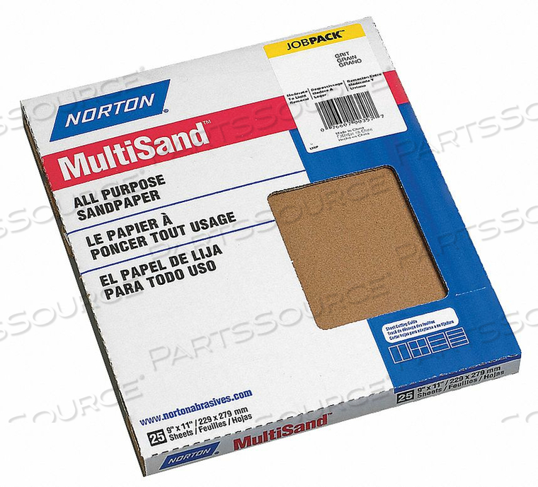 SANDING SHEET 11X9 IN 120 G ALO PK25 by Norton | Saint-Gobain Abrasives