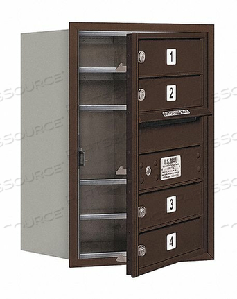 HORIZ MAILBOX USPS 4DR BZ FL 23-1/2IN by Salsbury Industries HORIZ MAILBOX USPS 4DR BZ FL 23-1/2IN by Salsbury Industries