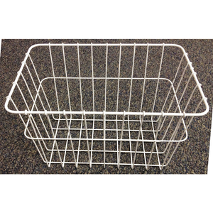 REAR CARRIER BASKET, 9 IN X 21 IN X 15 IN, WHITE by Approved Vendor