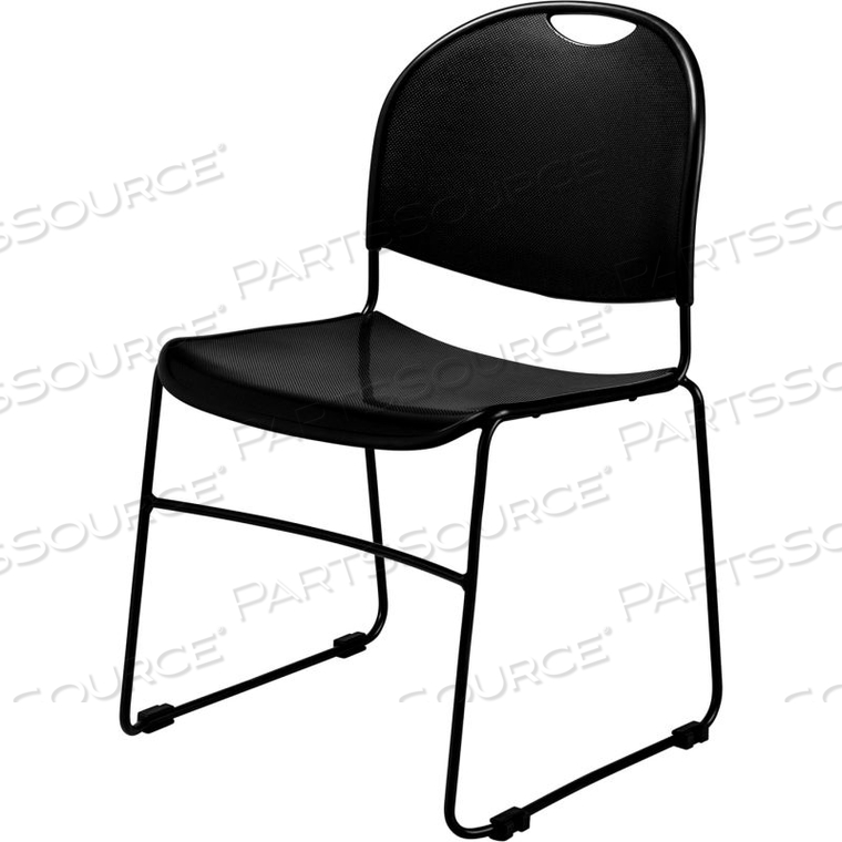 COMMERCIALINE STACK CHAIR - POLYPROPYLENE - BLACK - SERIES by National Public Seating