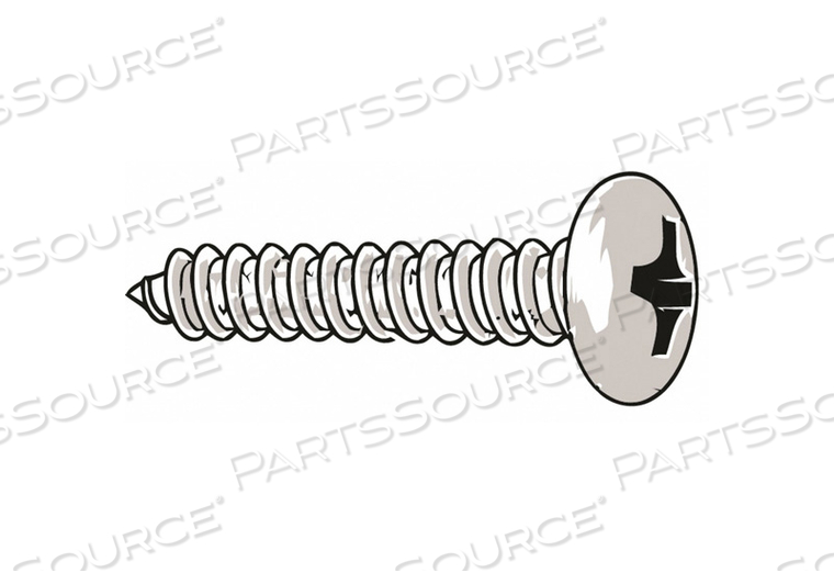 TAPPING SHEET METAL SCREW, #12 SIZE, 5/8 IN LG, STEEL, ZINC PLATED, PAN, ASME B18.6.3, ROUND by Fabory TAPPING SHEET METAL SCREW, #12 SIZE, 5/8 IN LG, STEEL, ZINC PLATED, PAN, ASME B18.6.3, ROUND by Fabory