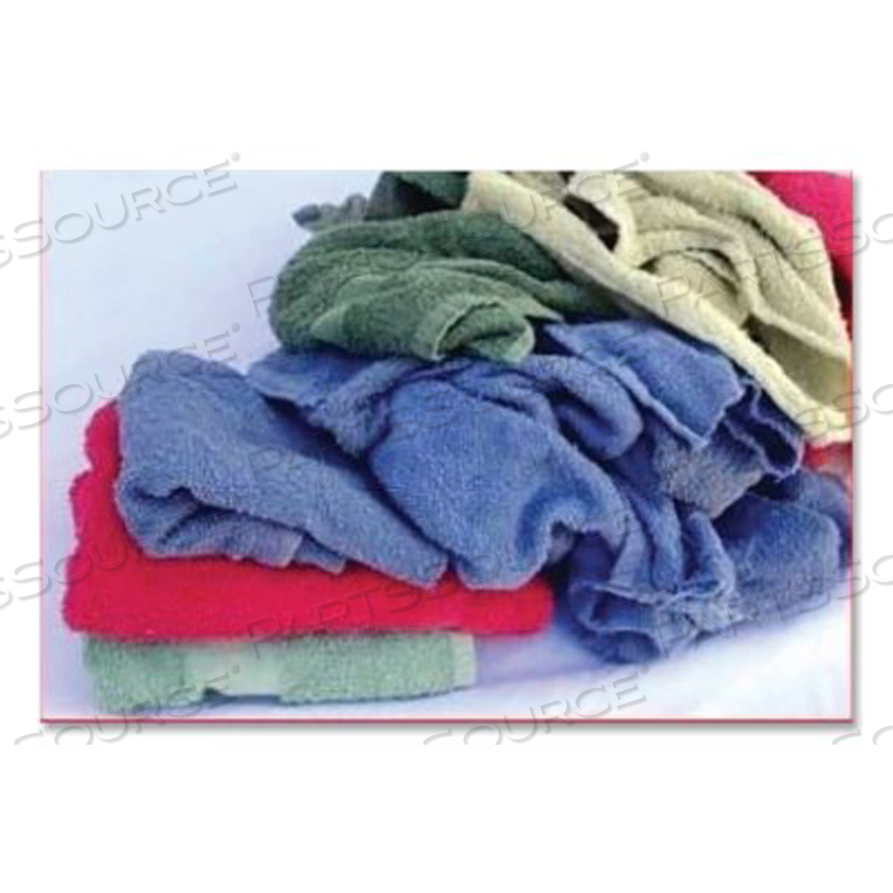 COTTON AND KNIT RAGS, ASSORTED COLORS, 10 LB 