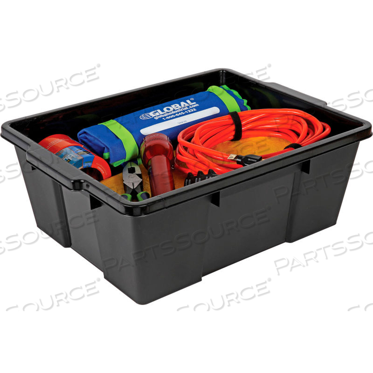 HEAVY-DUTY LATCH CONTAINER - - 21"L X 15-7/8"W X 7-3/4"H BLACK by Quantum Storage Systems HEAVY-DUTY LATCH CONTAINER - - 21"L X 15-7/8"W X 7-3/4"H BLACK by Quantum Storage Systems