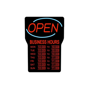 LED OPEN SIGN W/HOURS by Royal Sovereign