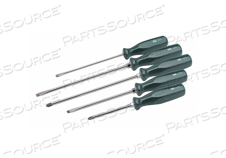 SCREWDRIVER SET SLOTTED/PHILLIPS 5 PC by SK Professional Tools SCREWDRIVER SET SLOTTED/PHILLIPS 5 PC by SK Professional Tools