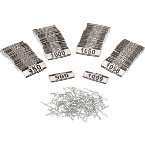 LOCKER NUMBER PLATE KIT, NUMBERED 900-1099, 200/PACK by Precision Sourcing