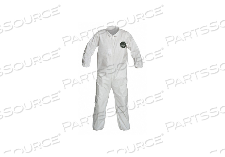 COLLARED COVERALL ELASTIC WHITE M PK25 by DuPont COLLARED COVERALL ELASTIC WHITE M PK25 by DuPont