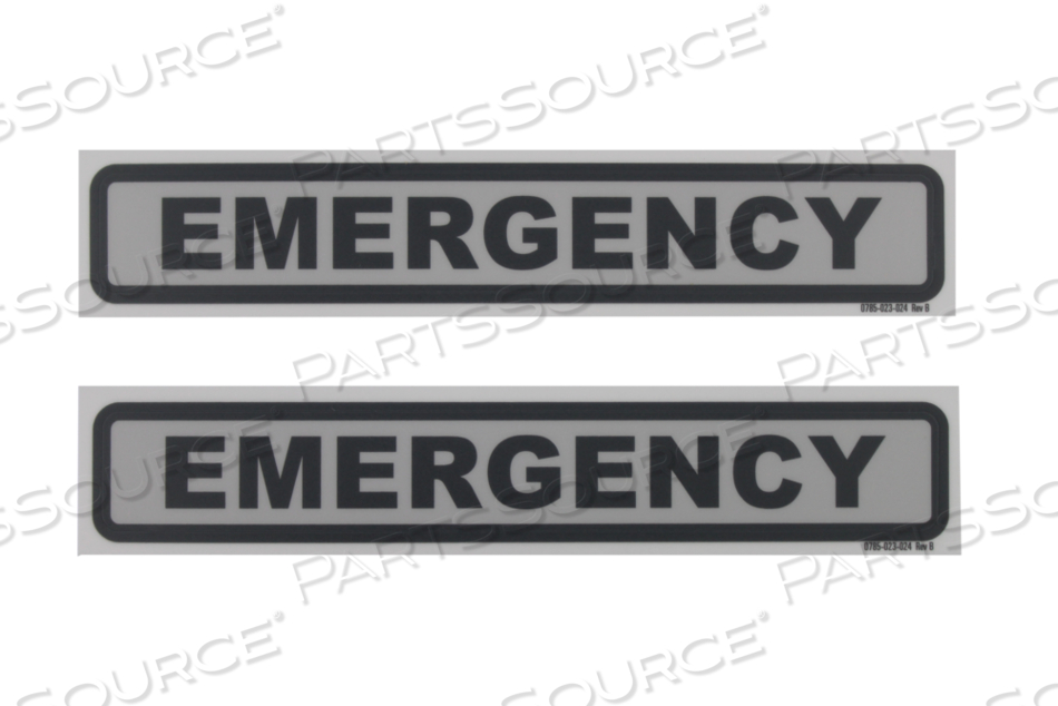 EMERGENCY LABELS, SET OF TWO 