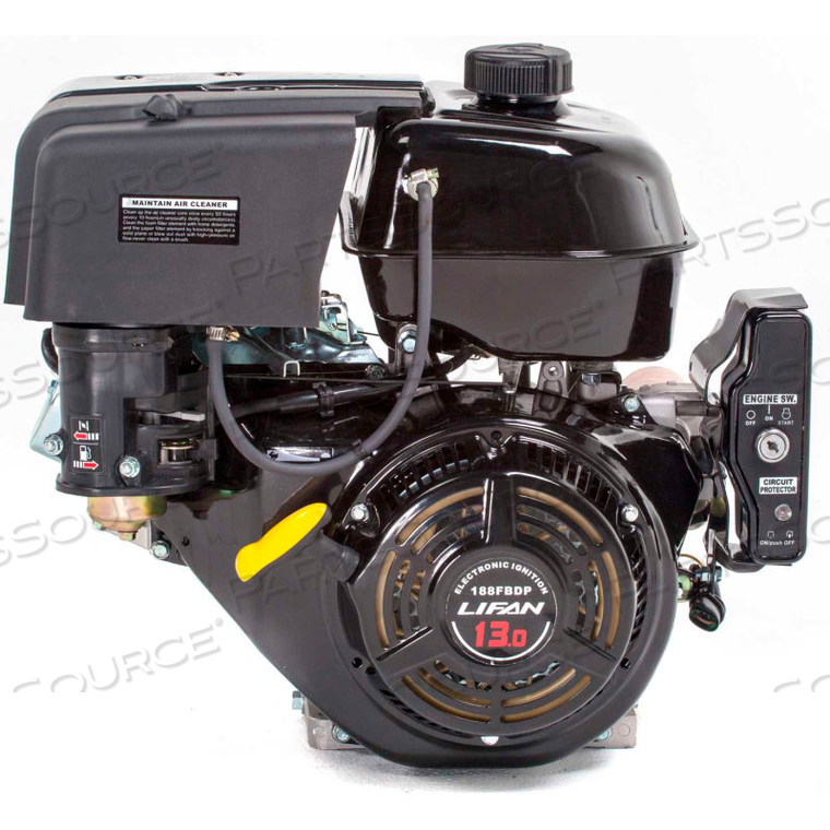 LIFAN 13MHP; ELECTRIC/RECOIL START - 1IN HORIZONTAL KEYWAY ENGINE 