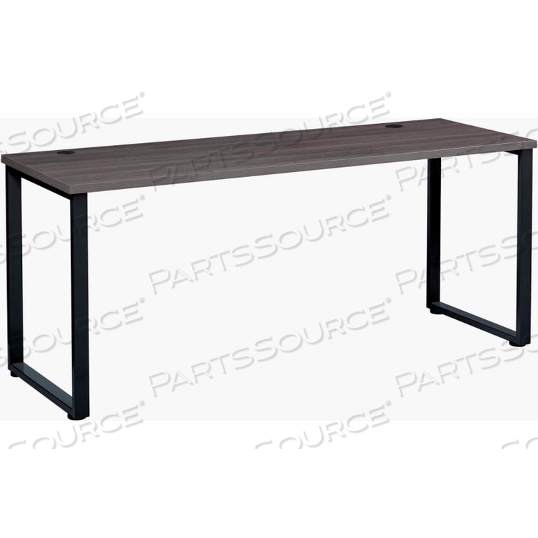 INTERION OPEN PLAN OFFICE DESK - 72"W X 24"D X 29"H - CHARCOAL TOP WITH BLACK LEGS by Hirsh INTERION OPEN PLAN OFFICE DESK - 72"W X 24"D X 29"H - CHARCOAL TOP WITH BLACK LEGS by Hirsh