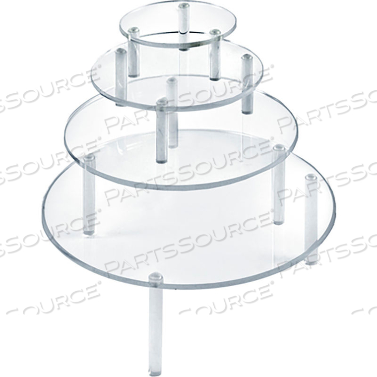 ROUND ACRYLIC RISER, DISPLAY SET OF 4 