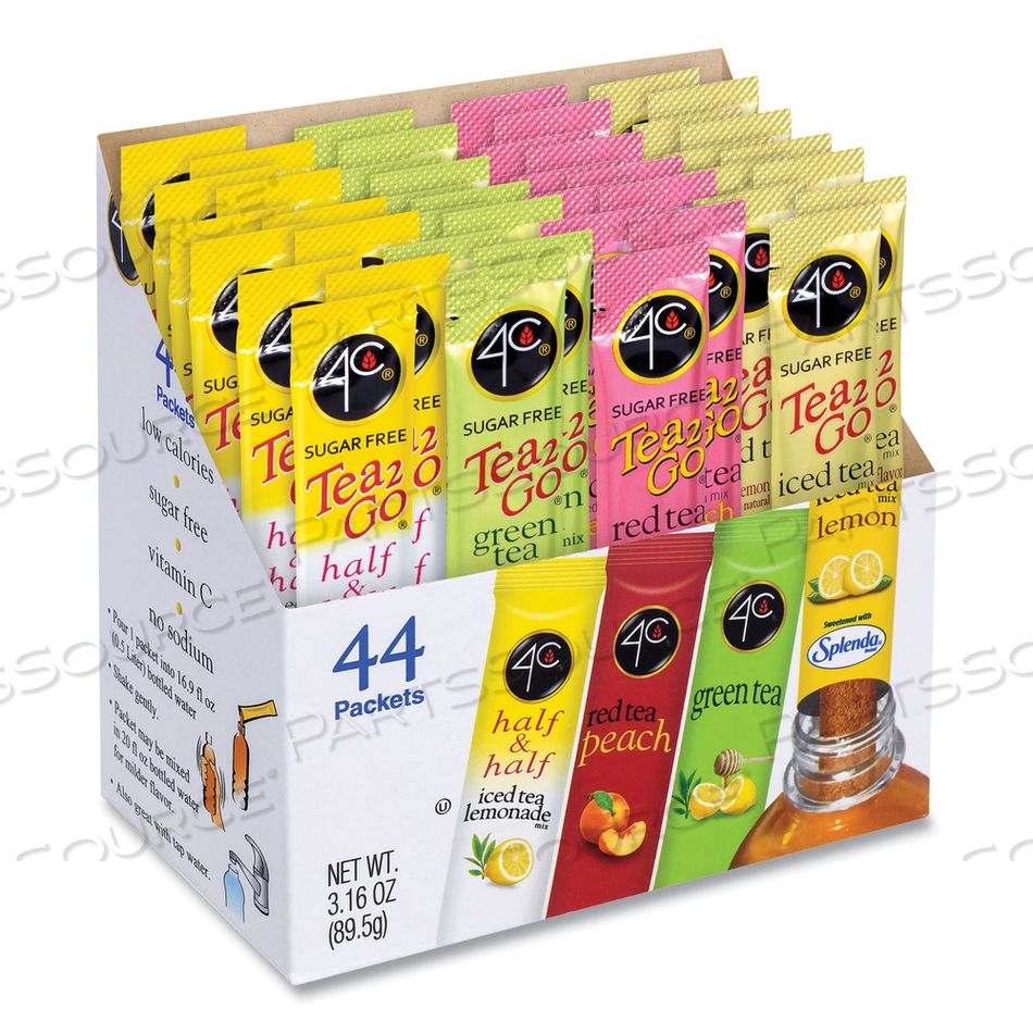 SUGAR-FREE ICED TEA MIX VARIETY PACK, 3.16 OZ BOX, 44/PACK 